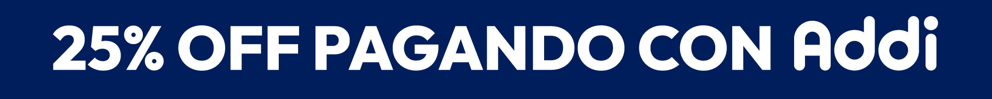 25% OFF pagando con Addi